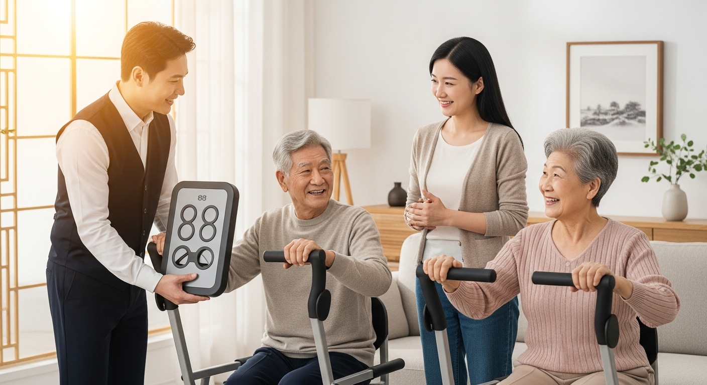 가족과 함께하는 효도88 상담 장면